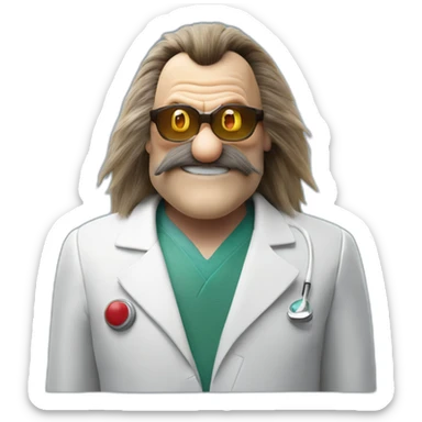 jim carrey as doctor eggman in the sonic the hedgehog movie sticker