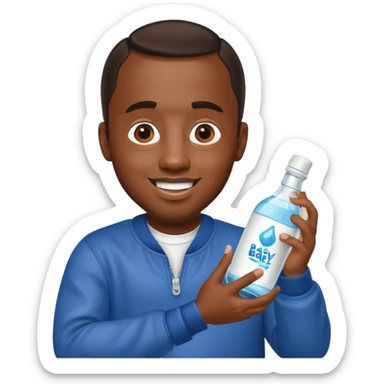P Diddy holding a bottle of baby oil in Ohio sticker