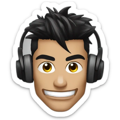 Zyzz escuchado música con unos auriculares  sticker
