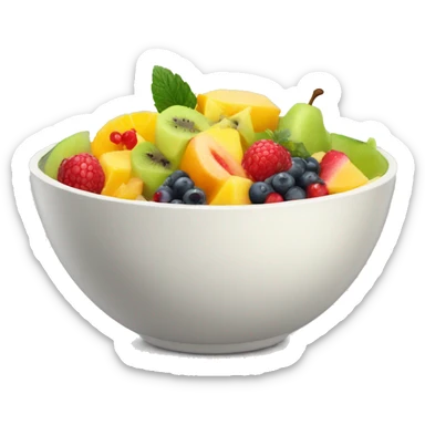 Fruit salad in a bowl sticker