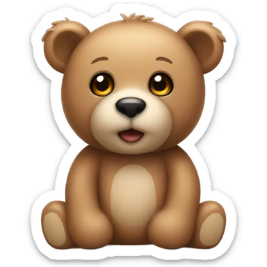 Light teddy bear  sticker