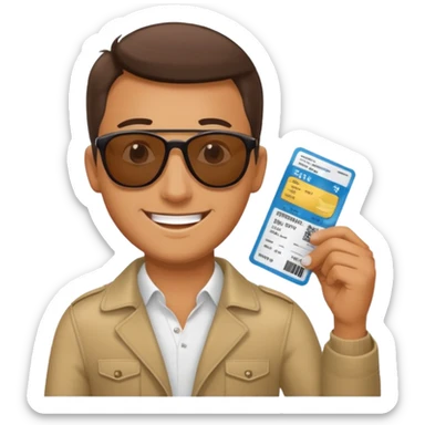 I will buy the flight ticket man sticker