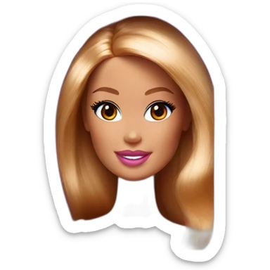 Barbie doll in box sticker