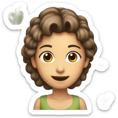 Una berenjena y un melocotón  sticker