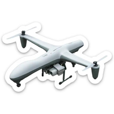 military UAV drone side view sticker