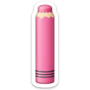 pink wax crayon sticker