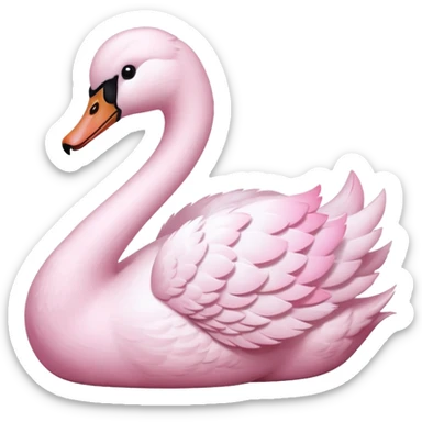 Pastel Pink Swan sticker