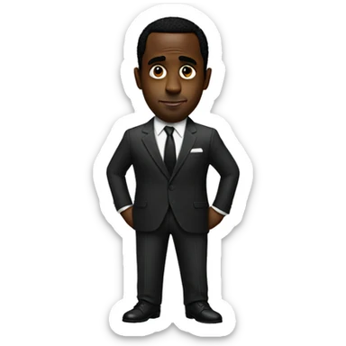 full body P. Diddy wearing a suit sticker