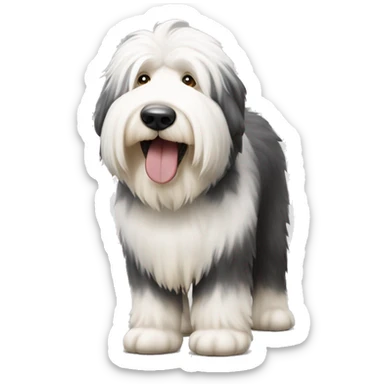 Dog old english sheepdog full-height sticker