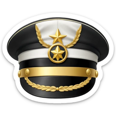 captain hat sticker