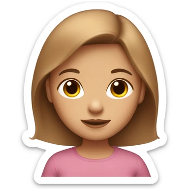 Light brown hair Girl with baby sticker