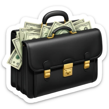 деньги торчащие из портфеля sticker