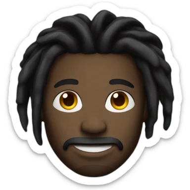 black dreadhead sticker