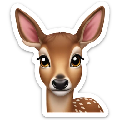 Coquette deer sticker