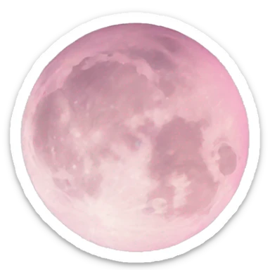 pastel pink moon sticker