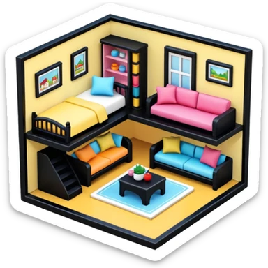 open doll mansion sticker