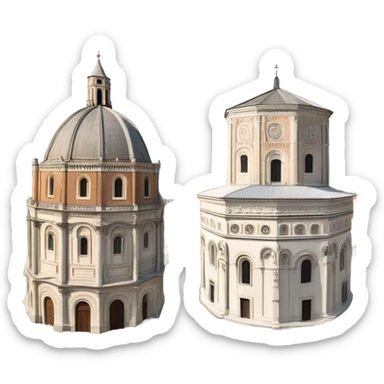battistero e duomo di parma sticker