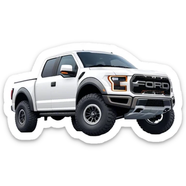 Ford f150 Raptor - Ford (Model Year: 2024) (Iconic colour: White) sticker