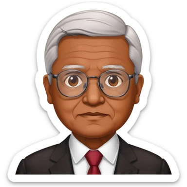 Make the president "AMLO" of Mexico bespectacled  sticker