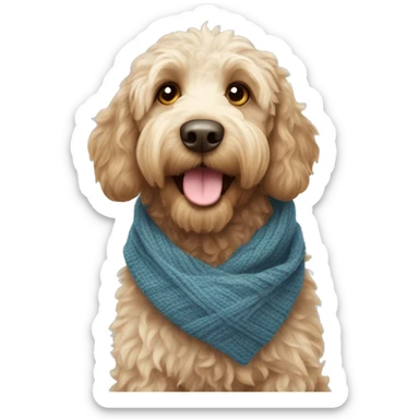 labradoodle-in-the-scarf sticker