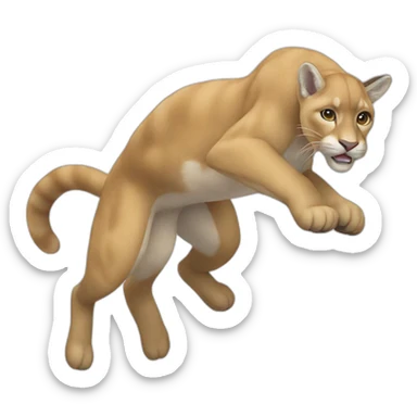 jumping-puma-fullbody sticker