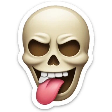 Dead emoji with a tongue sticking out  sticker