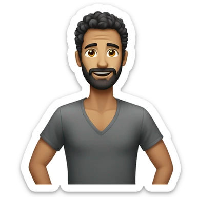 tall lanky hairy guy sticker