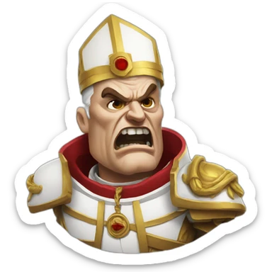 Pope angry doomguy sticker