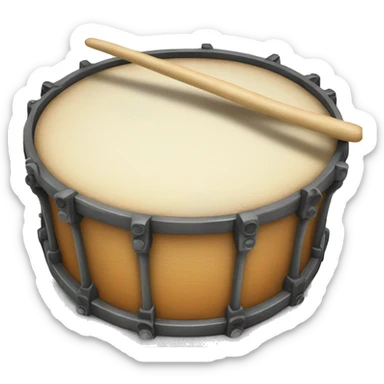 Drum with a moustae sticker