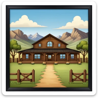country western ranch sticker