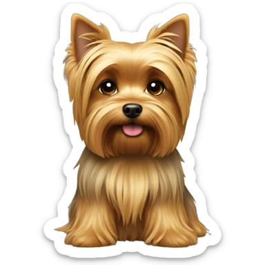 the Yorkshire terrier is golden in color sticker