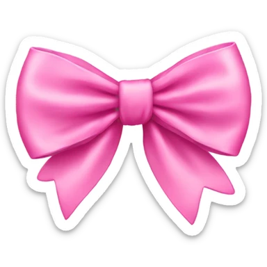 Pink bow sticker
