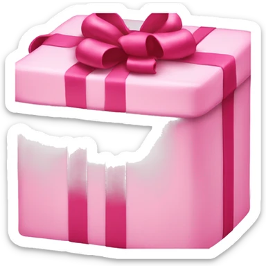 Pink Christmas present sticker
