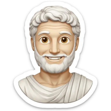 fais une statue grecque homme avec un minimum de sourire sticker