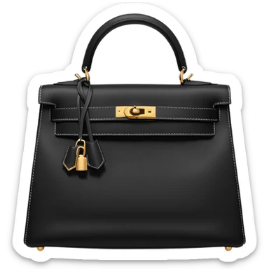 hermes kelly black matte color bag sticker