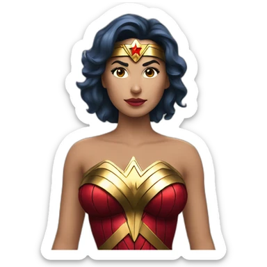 wonderwoman costume sticker