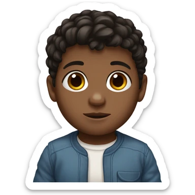 Newborn boy, dark hair, brown eyes  sticker