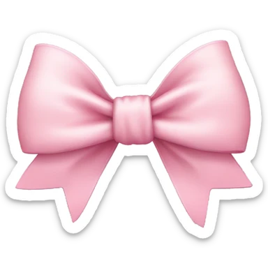 Light pink bow sticker