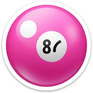 pink eight ball sticker