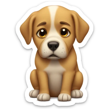 sad dog crying sticker