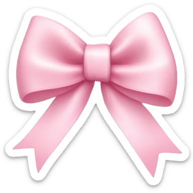 light pink ribbon bow sticker