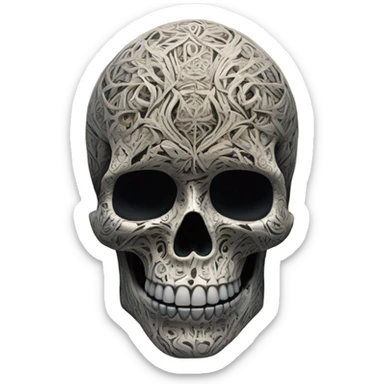 mind blowing skull sticker