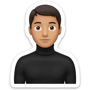 man in turtle neck sticker