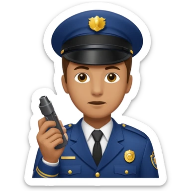 ticket inspector with puncher sticker