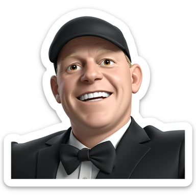 sophisticated boy in a hat sticker