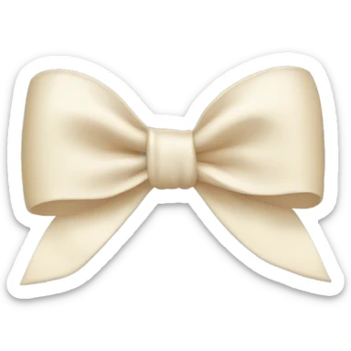 Cream bow sticker