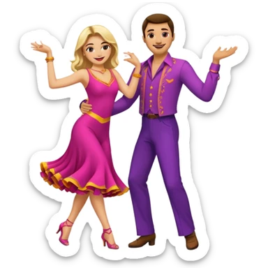 Cats couple salsa dancing  sticker