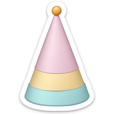 birthday hat pastel colors sticker