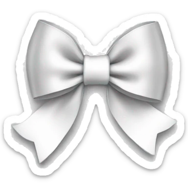 White bow sticker