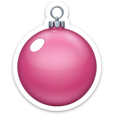 pink christmas ornament  sticker